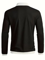 Men's Minimalist Winter Waffle Hoodie with Metal Buttons