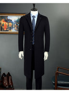 Men's Single Button Winter Jacket - Sleek Minimalist Design