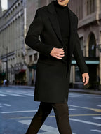 Men's Minimalist Winter Coat - Timeless Elegance