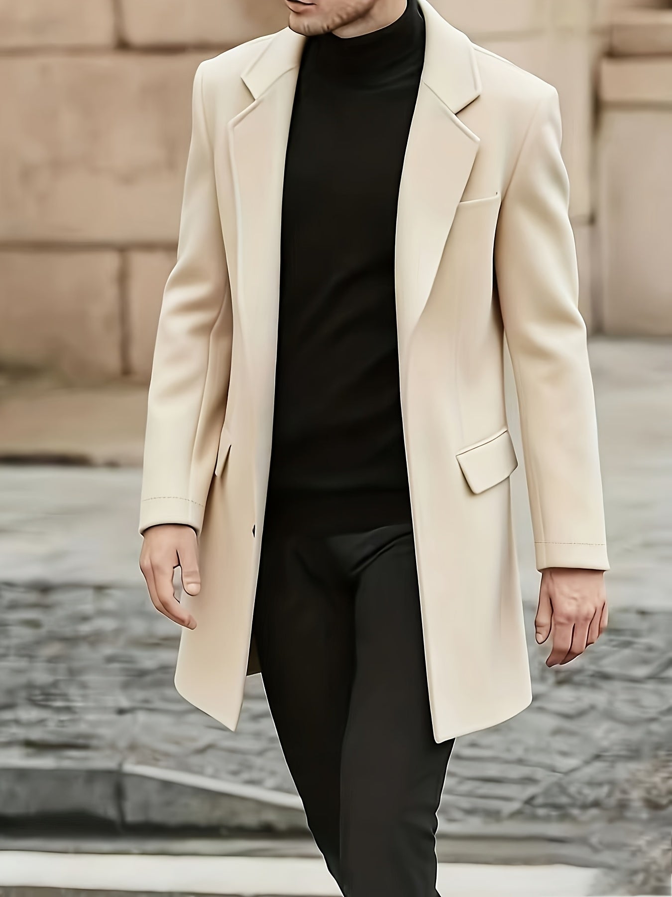 Men's Minimalist Winter Coat - Timeless Elegance