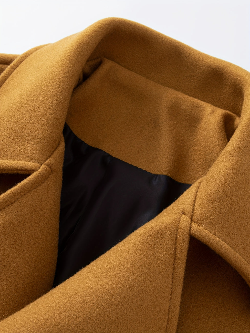 Men's Timeless Winter Trenchcoat - Solid Color Elegance