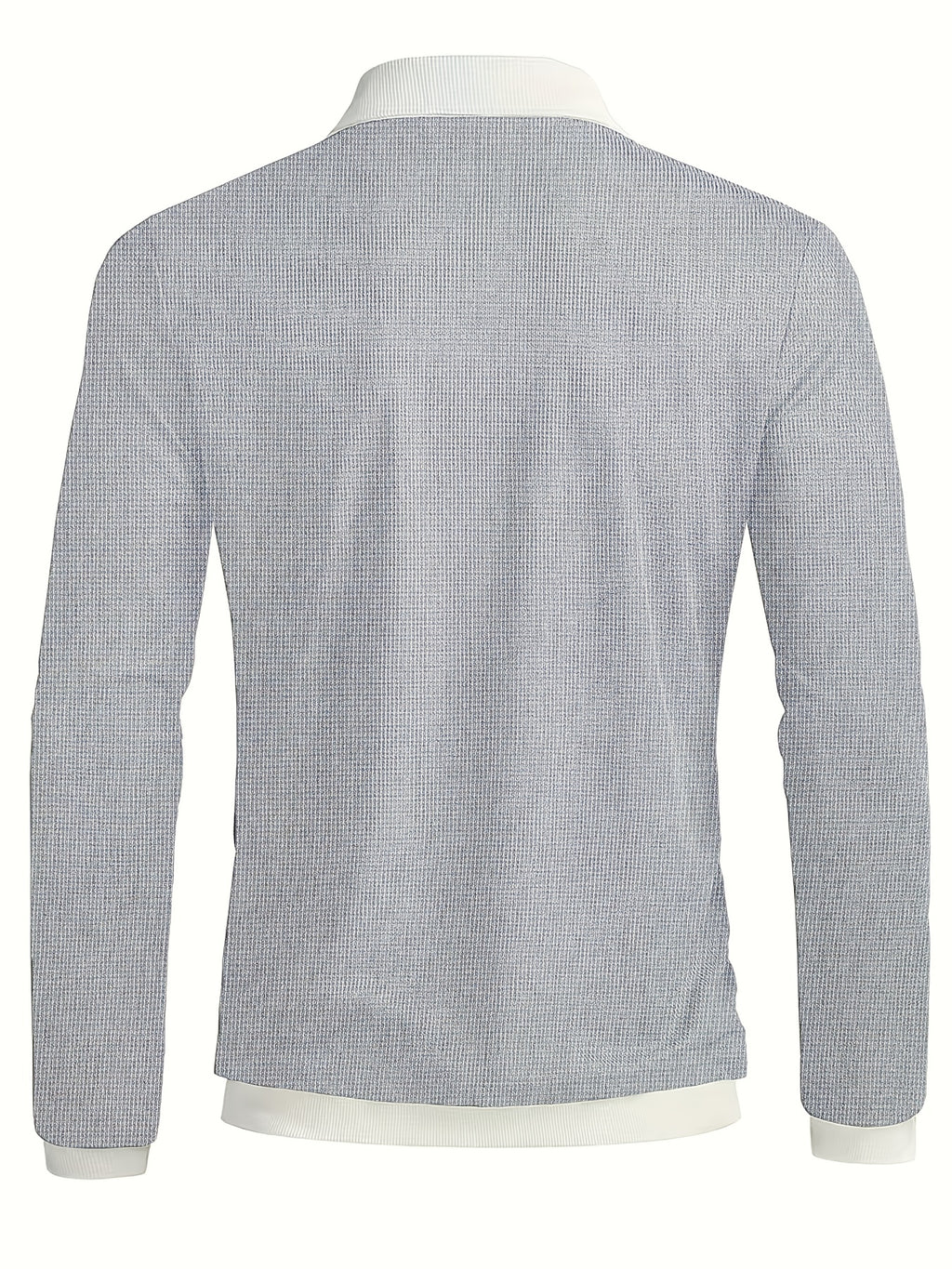 Men's Minimalist Winter Waffle Hoodie with Metal Buttons