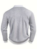 Men's Textured Soft-Touch Long Sleeve Polo