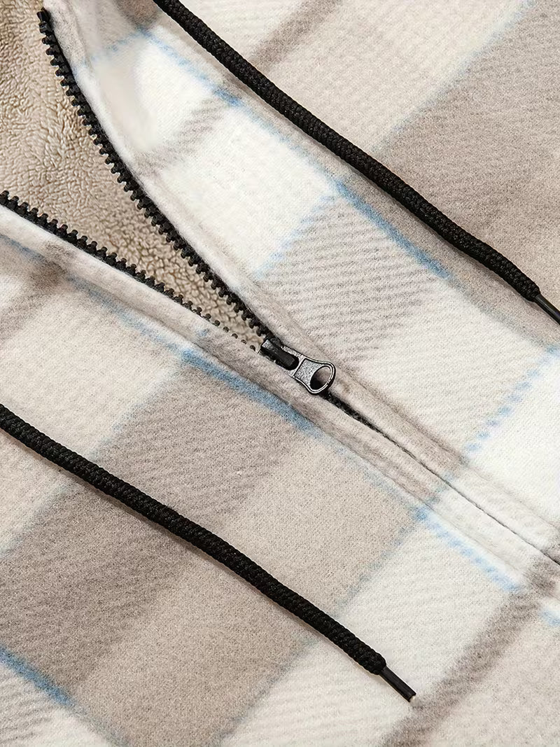 Men's Heavy Sherpa-Lined Hooded Flannel Jacket