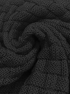 Men's Waffle Knit Button Collar Sweater