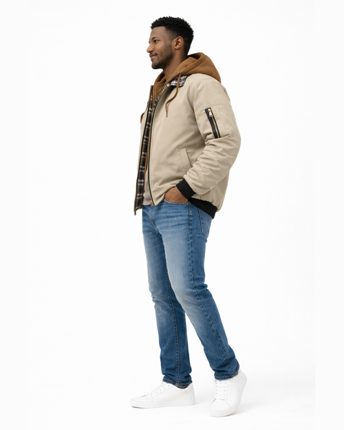 Men's Minimalist Winter Hooded Jacket