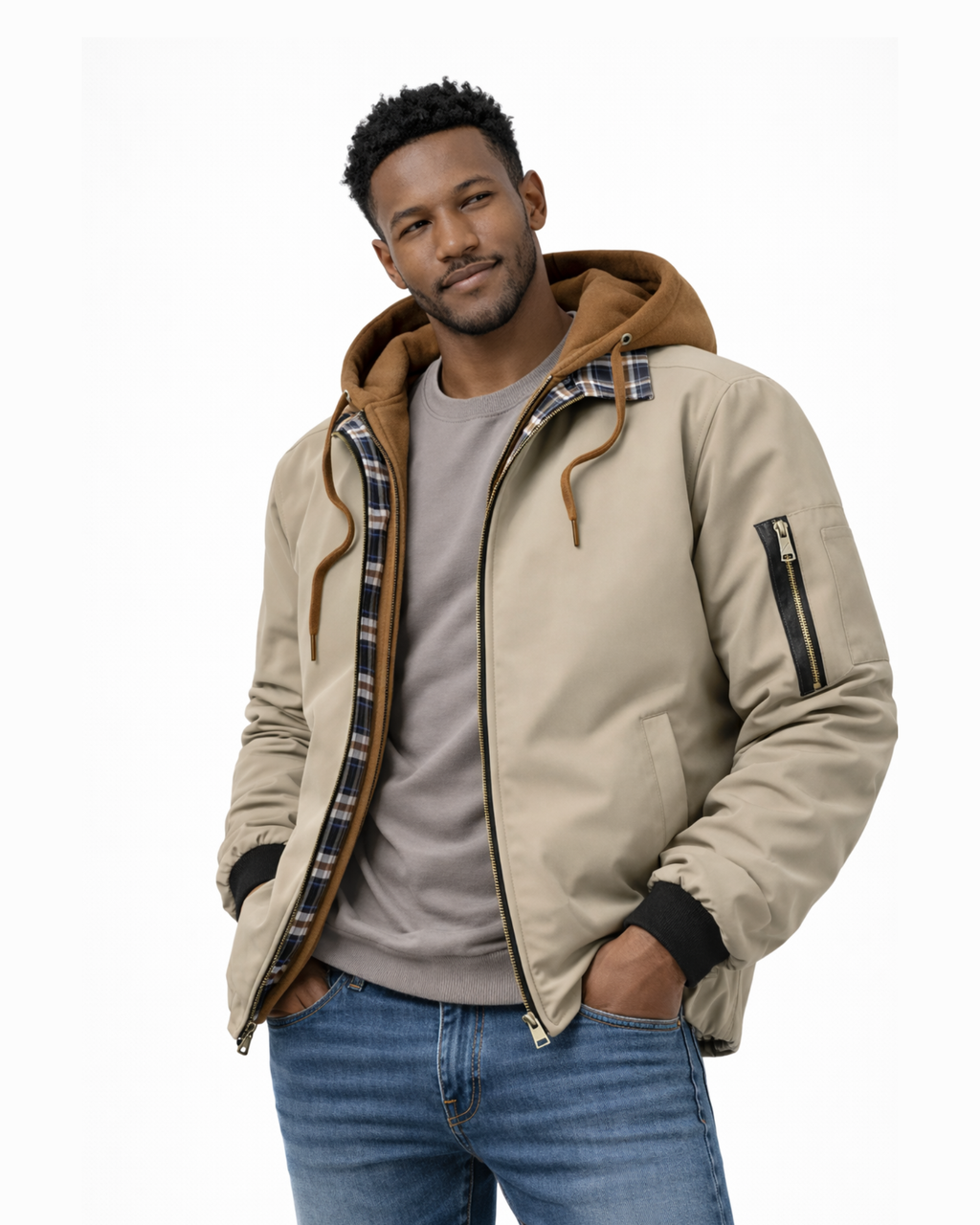 Men's Minimalist Winter Hooded Jacket