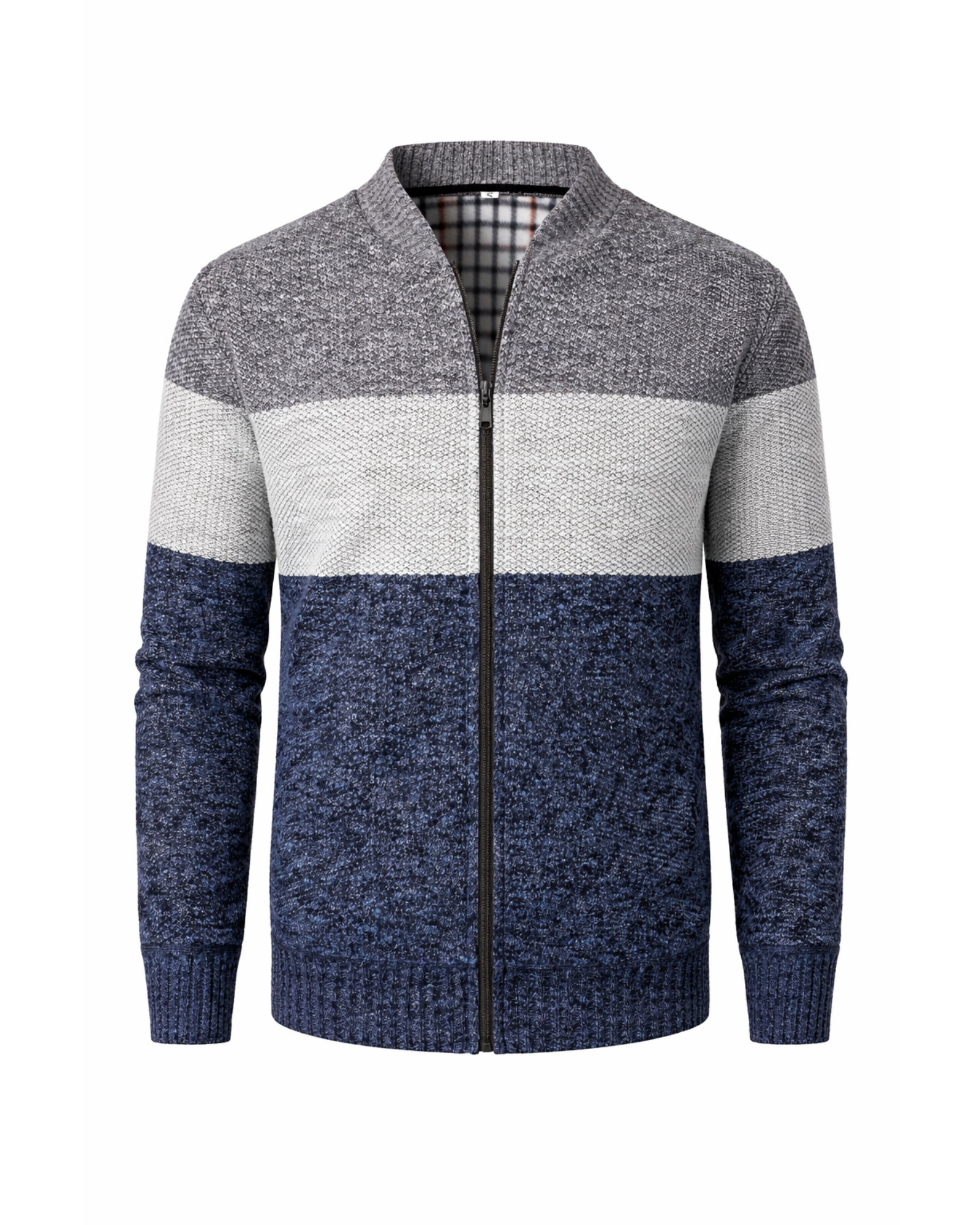 Men's Minimalist High-Neck Wool Jacket