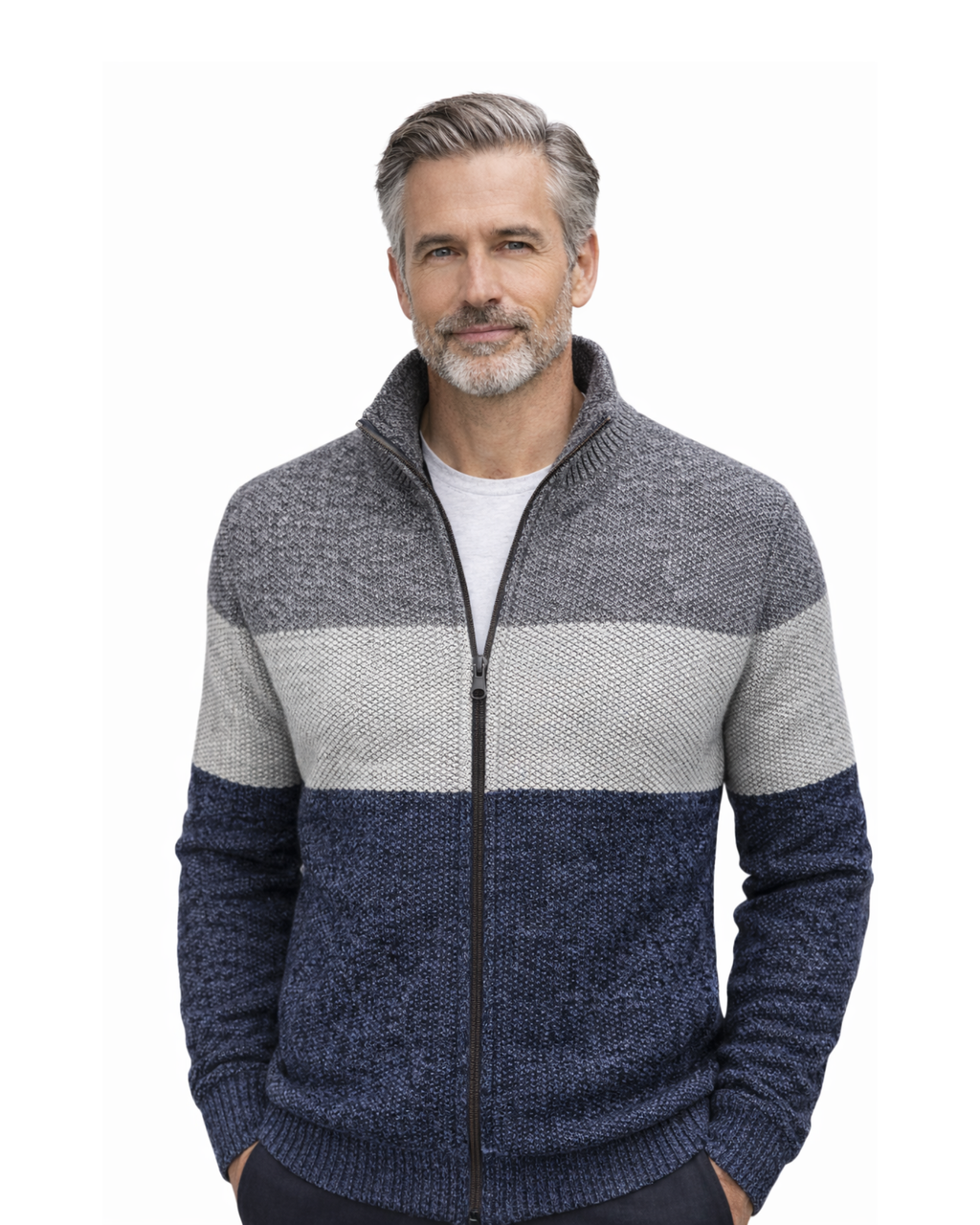 Men's Minimalist High-Neck Wool Jacket