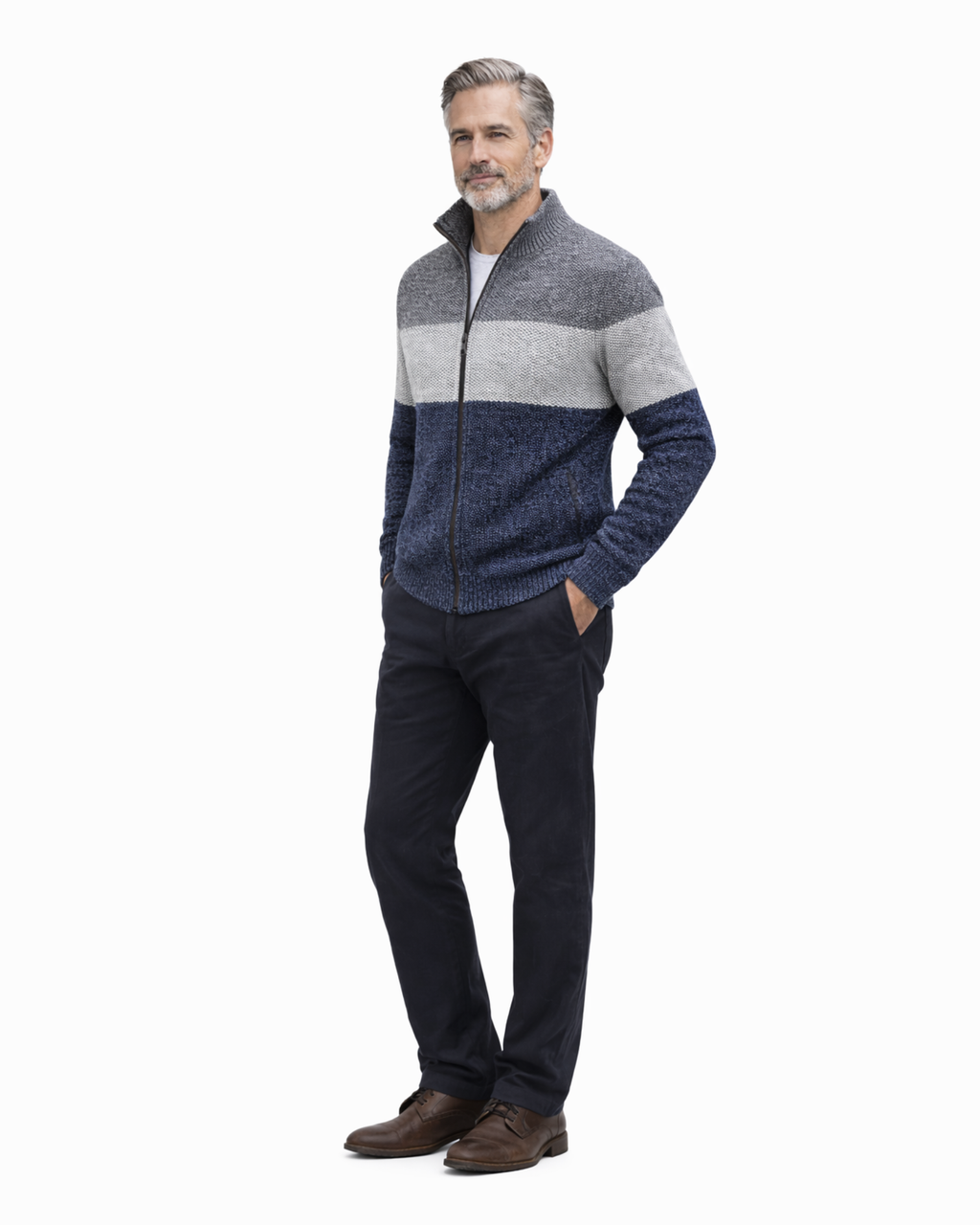 Men's Minimalist High-Neck Wool Jacket