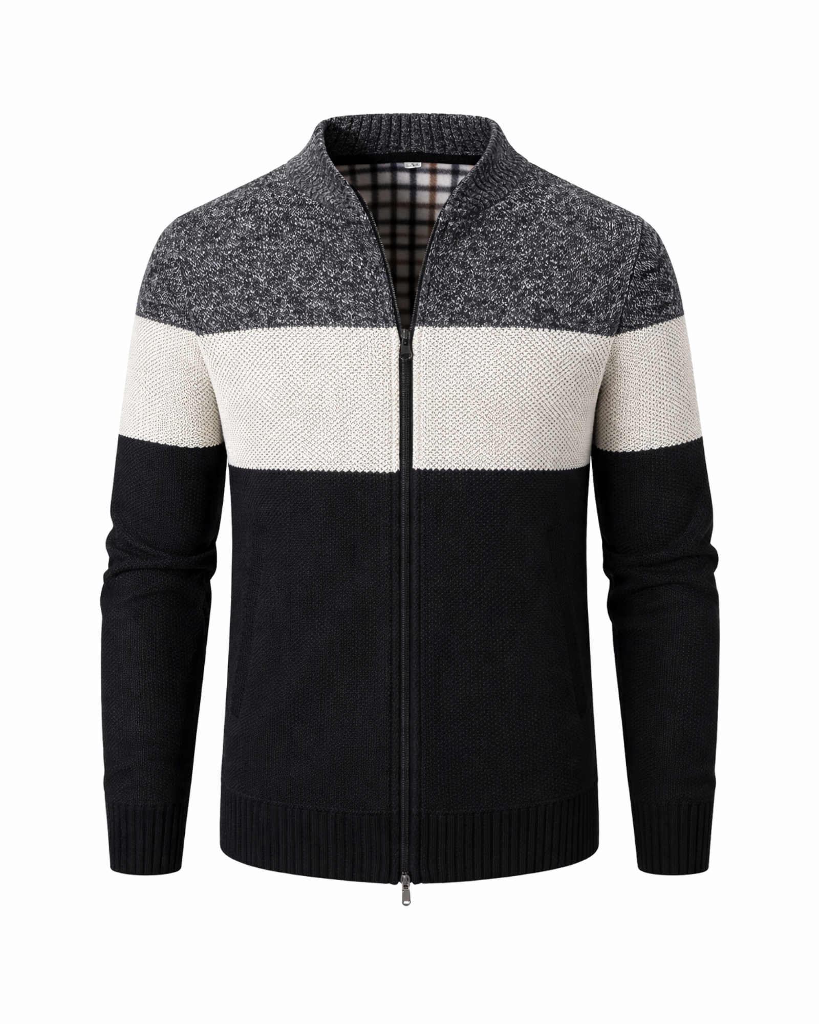 Men's Minimalist High-Neck Wool Jacket