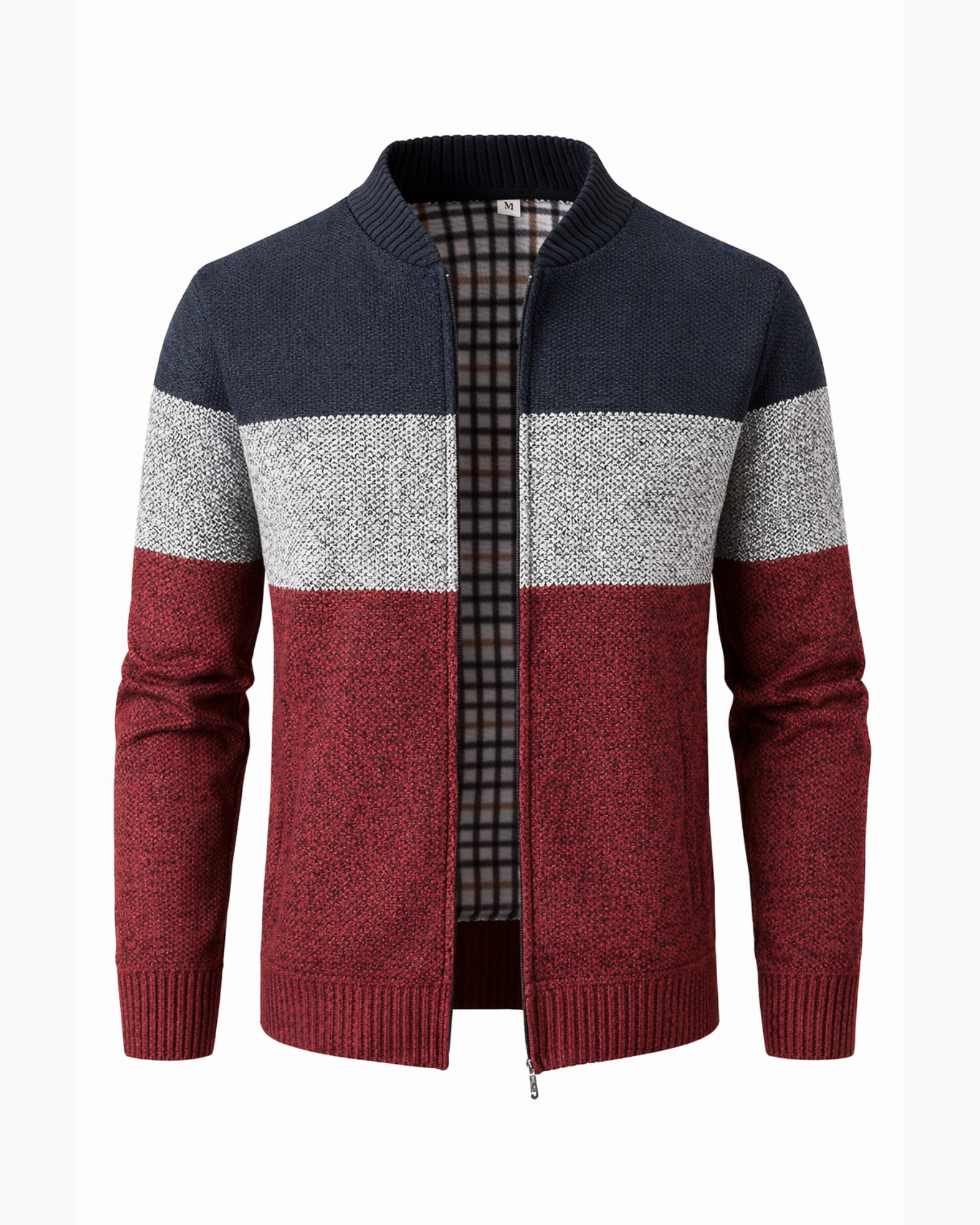 Men's Minimalist High-Neck Wool Jacket