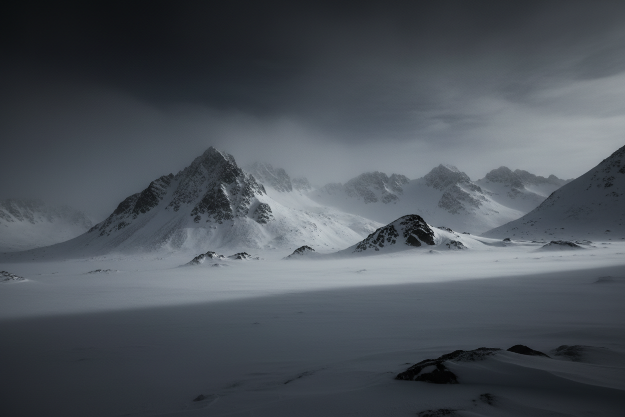 Banner horizontal de inverno norte europeu