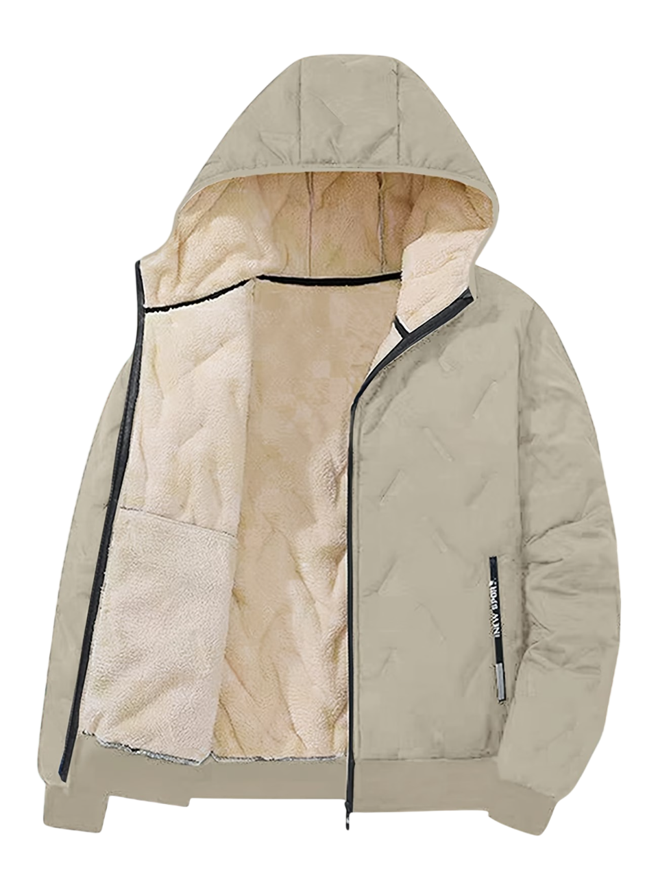 Men's Minimalist Winter Wool Hooded Jacket