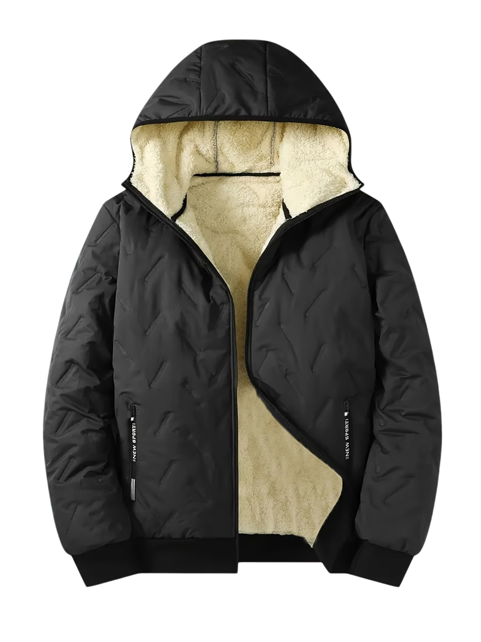 Men's Minimalist Winter Wool Hooded Jacket