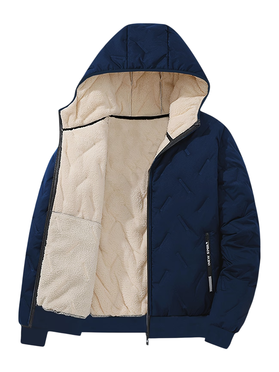 Men's Minimalist Winter Wool Hooded Jacket