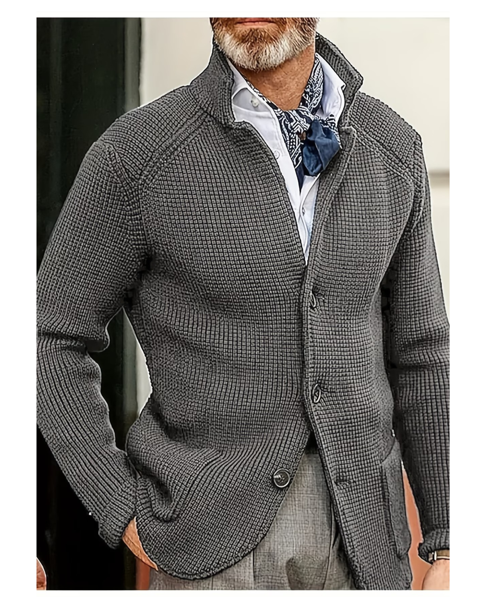 Men's Timeless Wool Knit Cardigan - Winter Essential