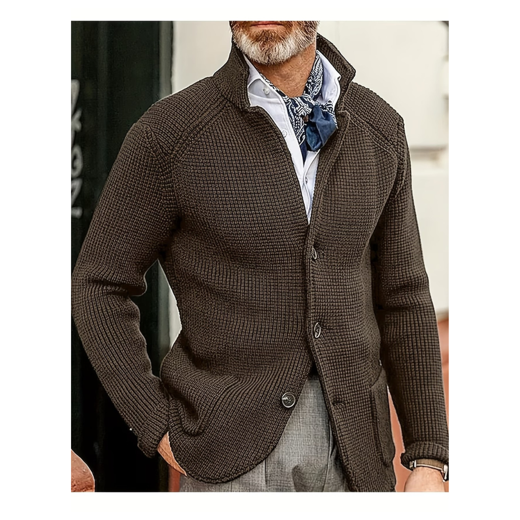Men's Timeless Wool Knit Cardigan - Winter Essential