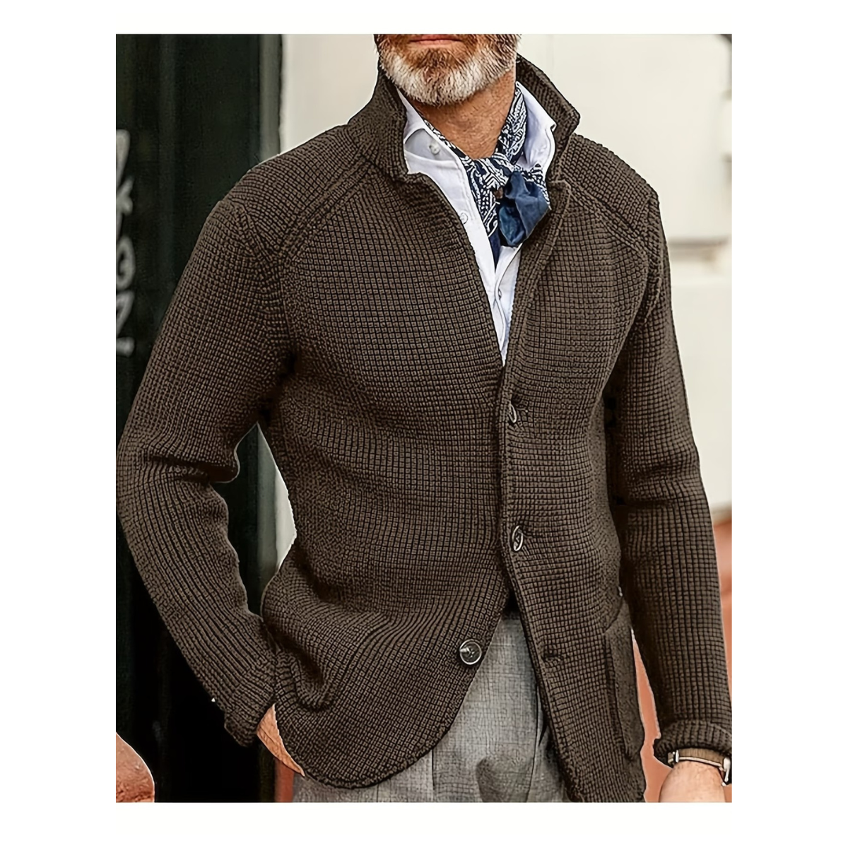 Men's Timeless Wool Knit Cardigan - Winter Essential