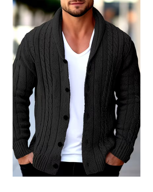 Men's Minimalist Knit Cardigan - Cozy Winter Essential
