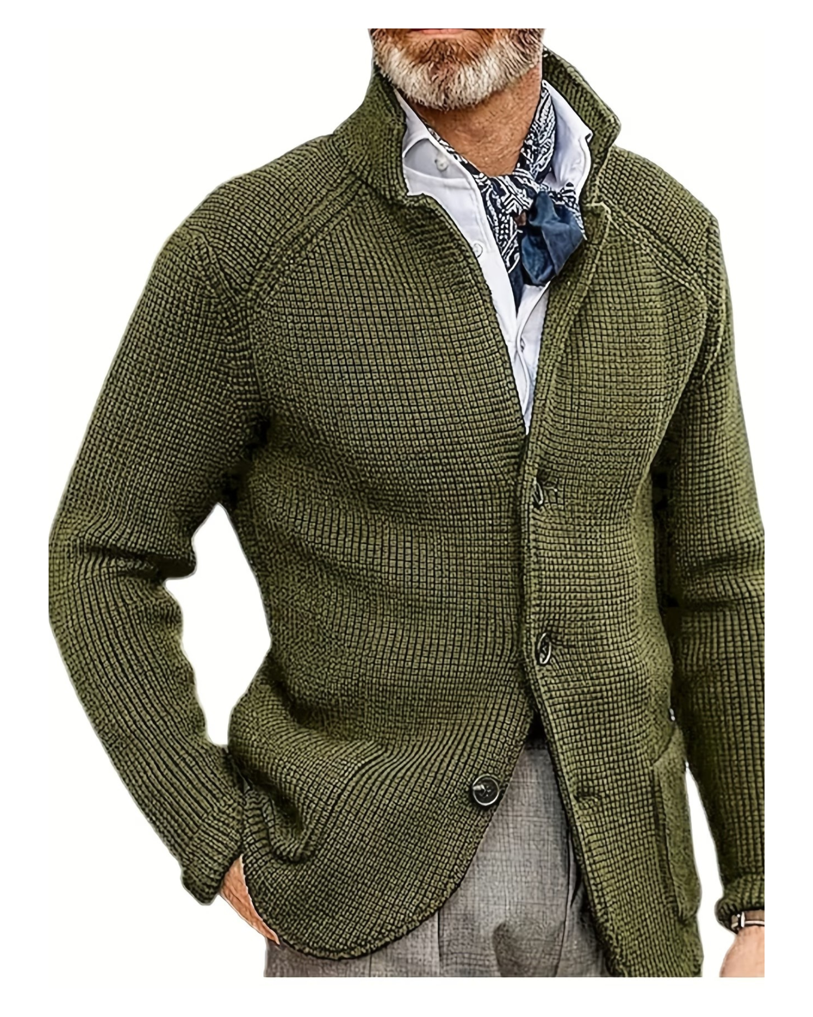 Men's Timeless Wool Knit Cardigan - Winter Essential