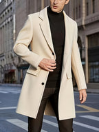 Men's Minimalist Winter Coat - Timeless Elegance
