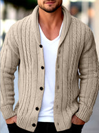 Men's Minimalist Knit Cardigan - Cozy Winter Essential