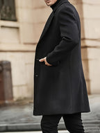 Men's Minimalist Winter Coat - Timeless Elegance