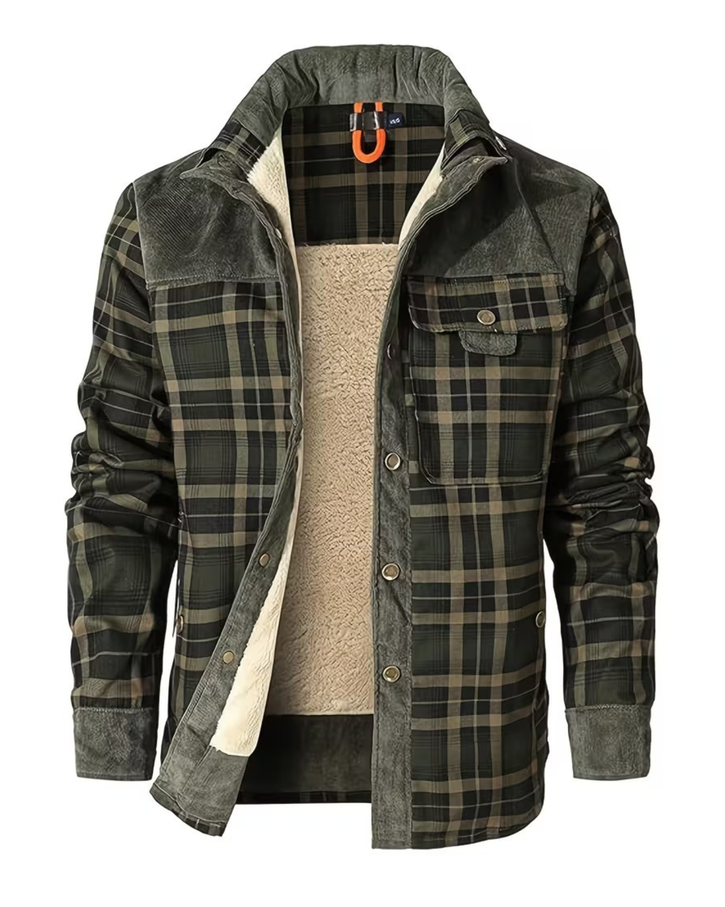 Men's Minimalist Plaid Winter Jacket