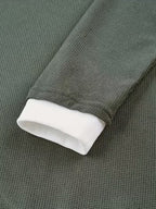 Men's Textured Soft-Touch Long Sleeve Polo