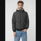 Men's Minimalist Winter Wool Hooded Jacket