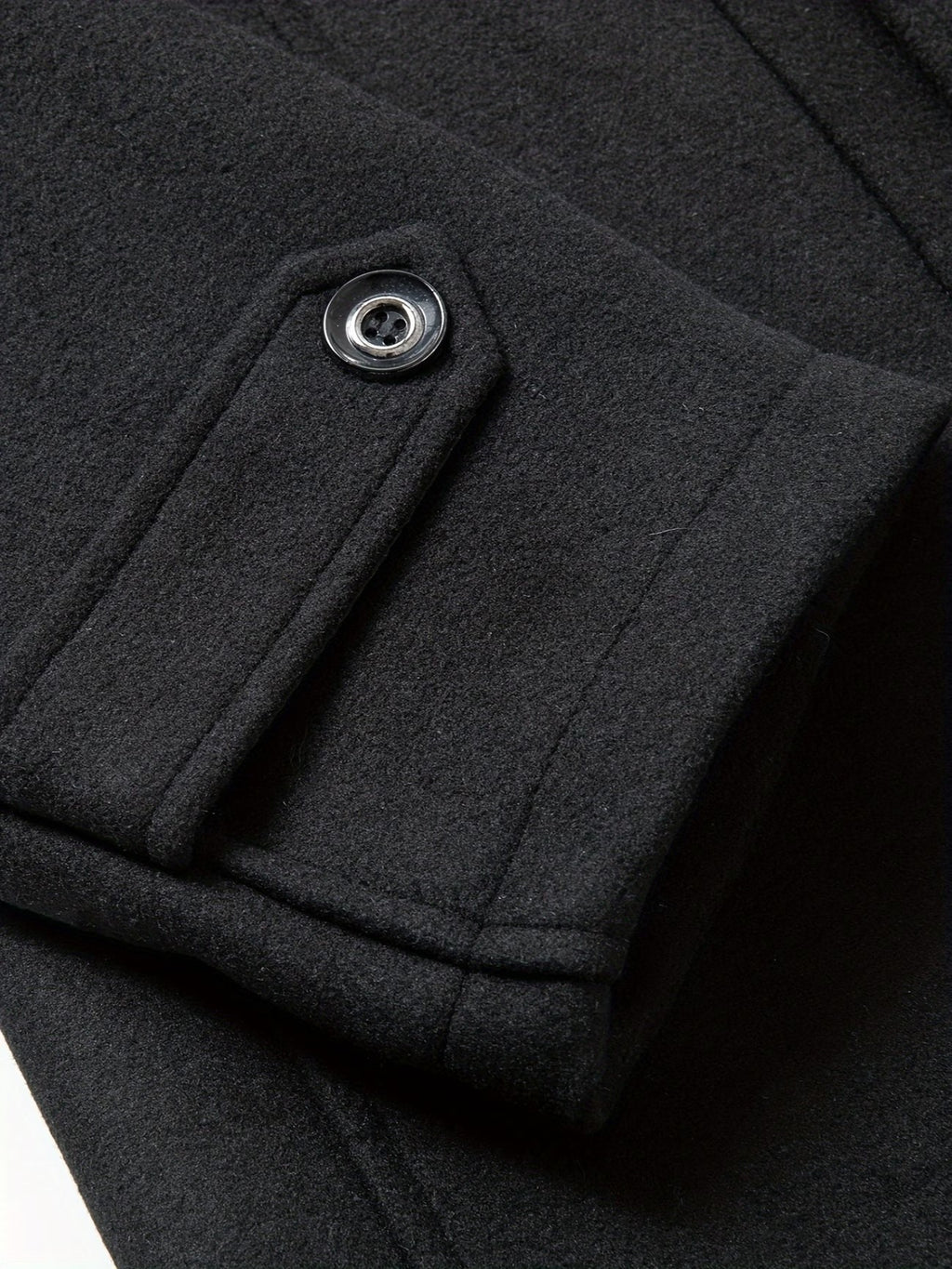 Men's Tweed Wool Trench Coat with Removable Collar