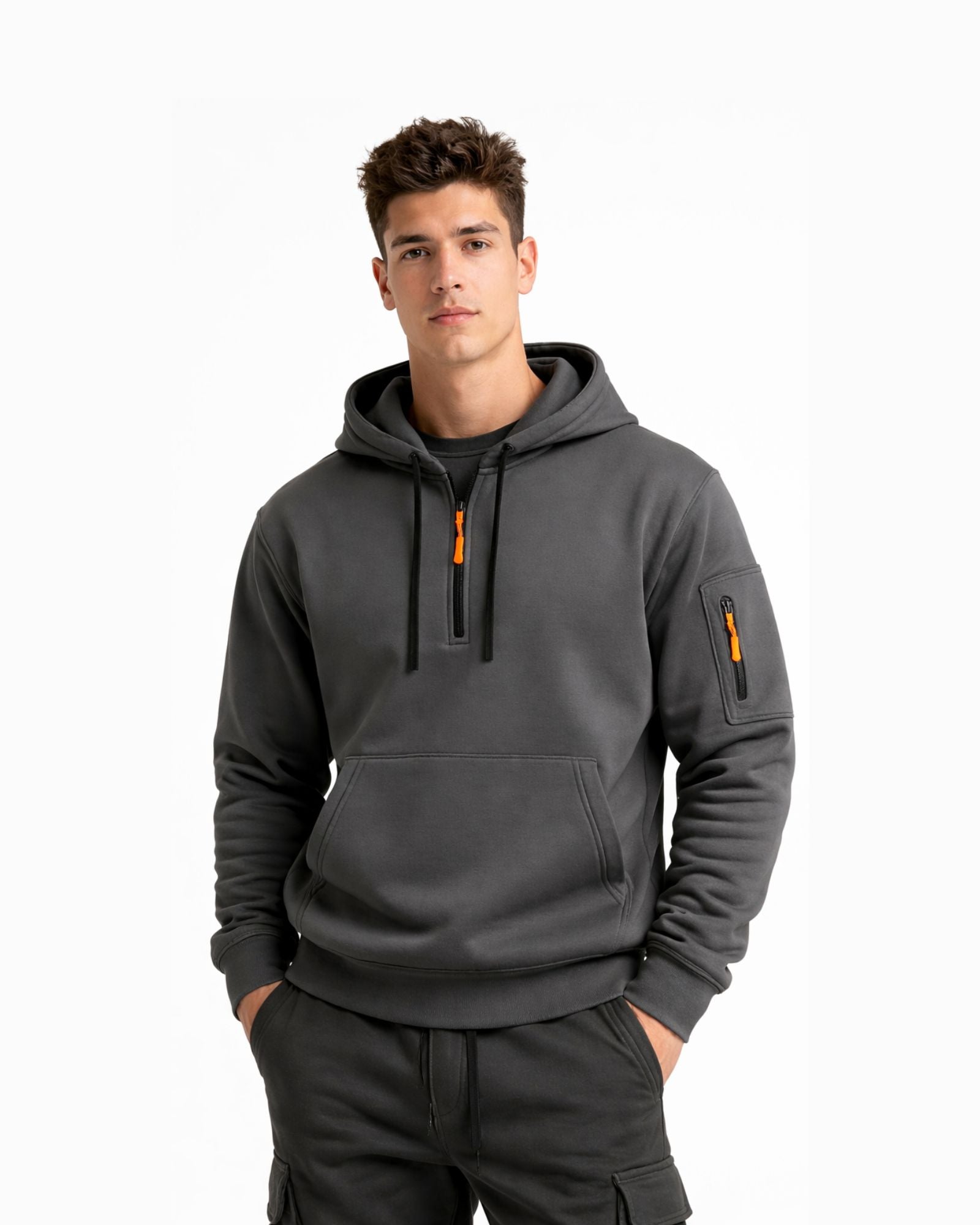 Men's Winter Minimalist Cargo Set with Hoodie