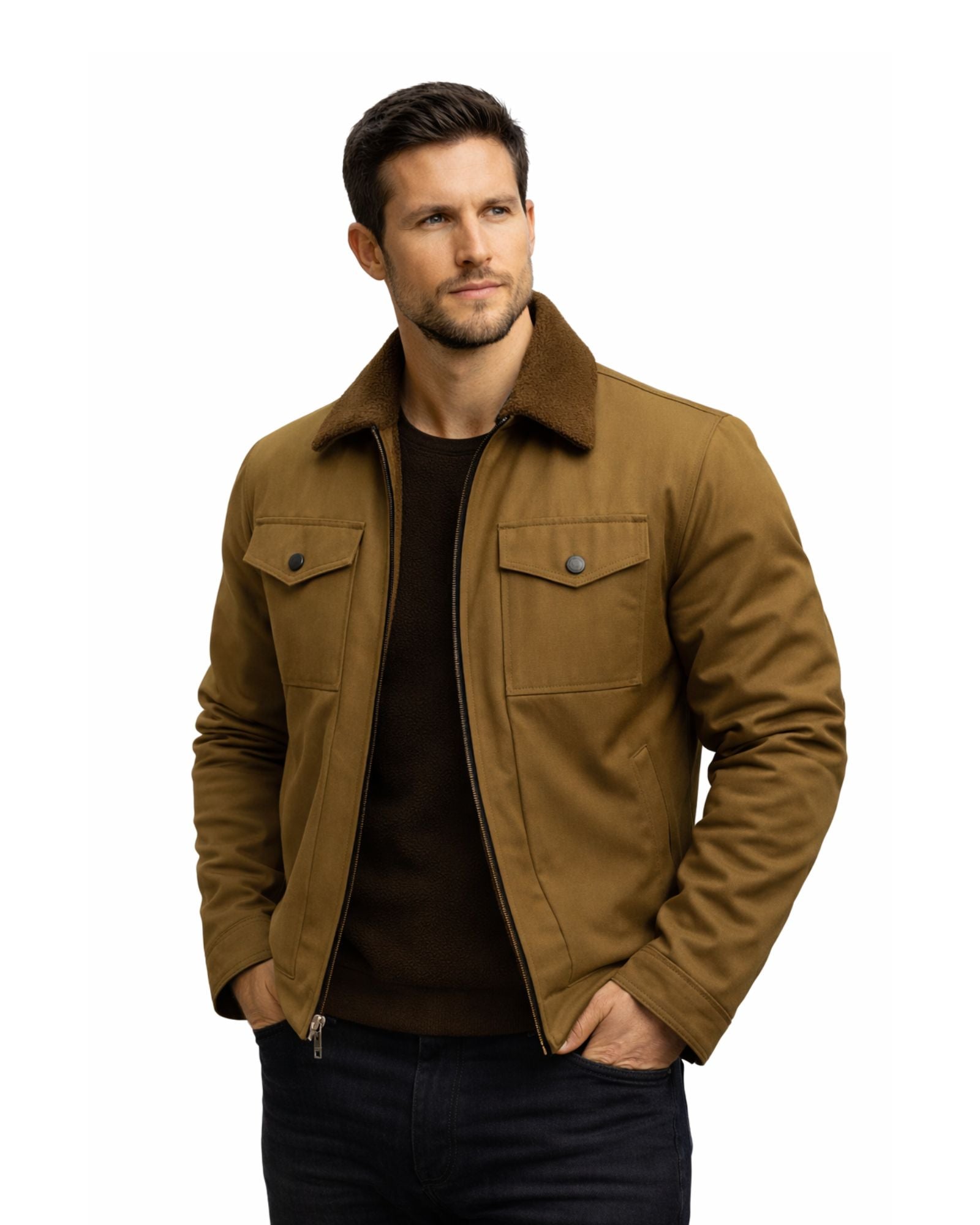 Men's Winter Fleece-Lined Workwear Jacket