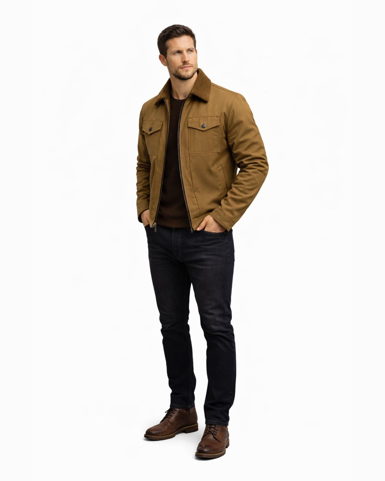 Men's Winter Fleece-Lined Workwear Jacket